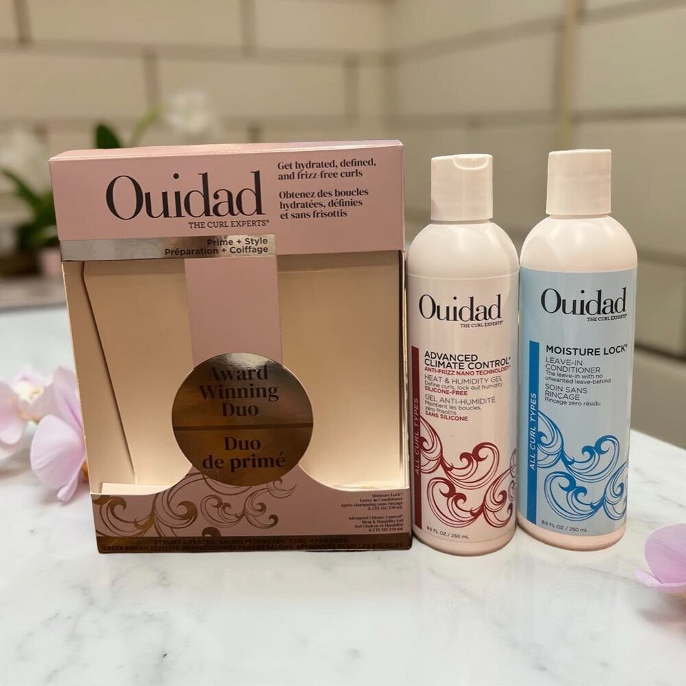 Ouidad Prime Style Curl Defining Kit Leave-In Conditioner Climate Control Heat